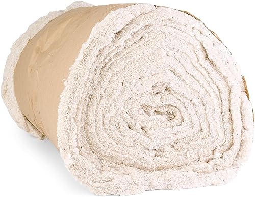 AK Trading CO. 27” Premium Cotton Upholstery Batting – High Loft 14oz Soft Batting for Quilting, Cushions, Upholstery & Stuffing – 100% Cotton, Made in USA – Off White - 16 Yards - size: 16 yards