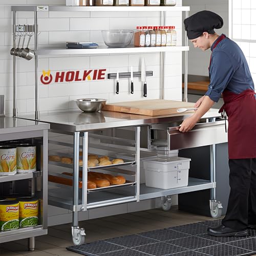 HOLKIE Caster Wheels Locking 5 Inch Expanding Stem Casters, Threaded Swivel Casters Set of 4 Heavy Duty Castors, Fit 1", 1-1/4", 1-2/5",1-1/2", 1-5/8" ID Stainless Steel Table, Cart, Furniture Legs - style: 5 Inch