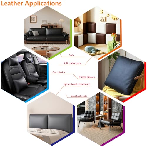 CDY Marine Vinyl Upholstery Fabric: 54"x36" Soft Grain Faux Leather Durable - color: Gray, size: 1 Yard(54"x36")