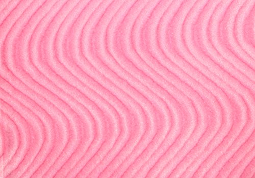 Wave Swirl Flocking Velvet Upholstery Fabric 60" 19 Color Sold by The Yard (Pink)