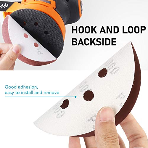 110-Pack 5 Inch 8 Hole Sanding Discs, 40-1000 Grit Hook and Loop Sandpaper - style: 110PCS (40-1000 Grit)