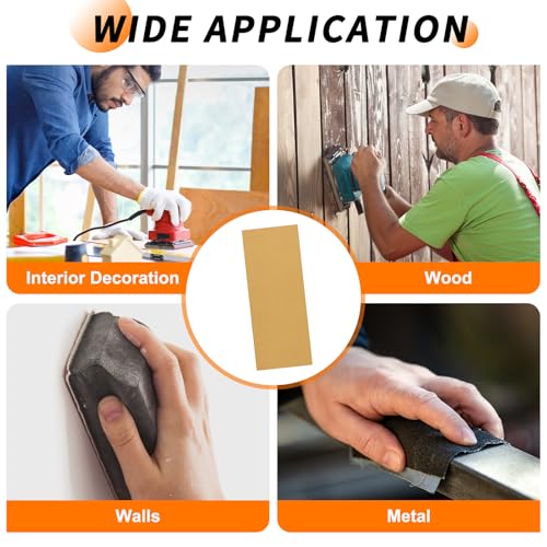 1 Pcs 180 Grit Sandpaper 3.6 x 9 Inch Sand Paper Alumina Gold - size: 3.6 x 9 Inch(180 Grit)