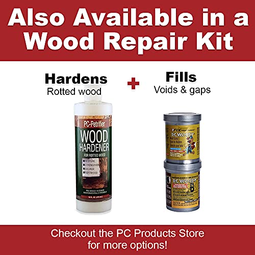 PC Products PC-Petrifier Water-Based Wood Hardener, 16 Fl Oz (Pack of 2) - size: 16 Fl Oz (Pack of 2)