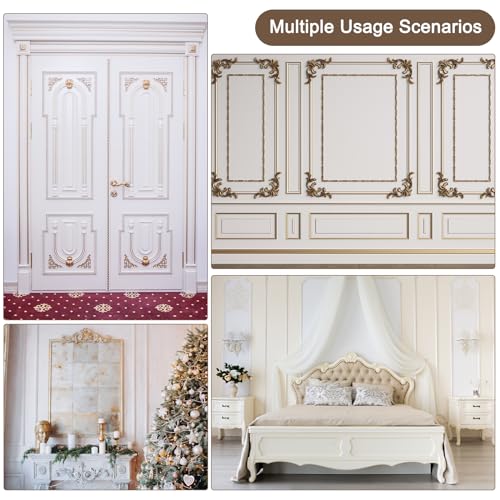 uxcell 6Pcs Wood Carved Appliques, Unpainted Carving Decals for Bed Door Cabinet Dresser Wardrobe Furniture Decoration DIY (5x5cm/1.97x1.97)