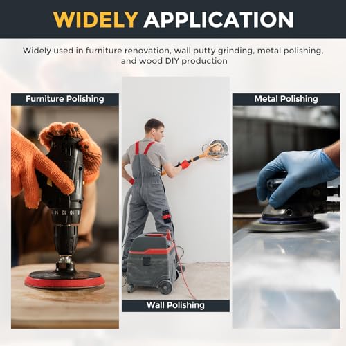 HARFINGTON 15 Pcs 8 Inch Sanding Discs 60 Grit Red Aluminum Oxide - size: 8 Inch(60 Grit)