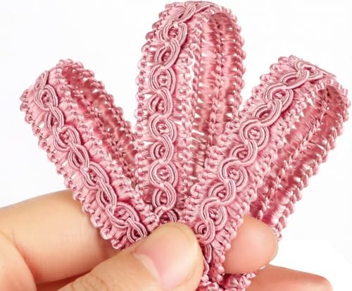 13 Yard Handmade Basic Trim,0.59" Diameter Gimp Braid-Pink - color: Pink, size: 13