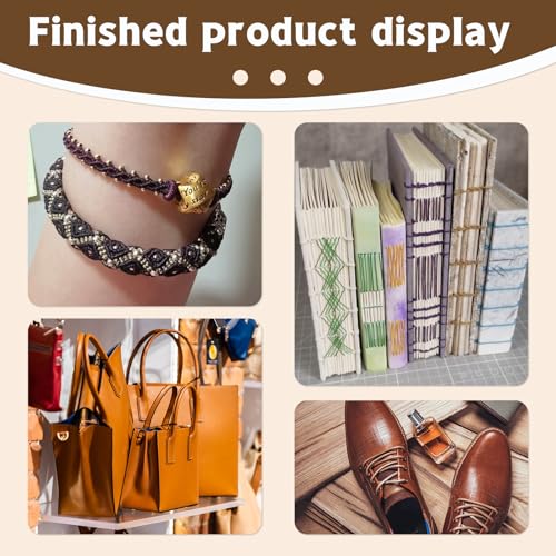 Jupean Waxed Thread for Leather Threads Wax Thread for Leather Sewing - color: Nature Color