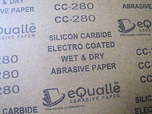 Sandpaper Grit 280, 9x11 inch, 50 Sheets