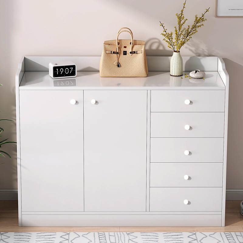 2Pcs Wooden Cabinet Knobs, Wood Dresser Knobs Kitchen Cabinet Knobs Modern Round Knobs for Furniture Dresser Cupboard Drawer Closet Door (White) - color: White
