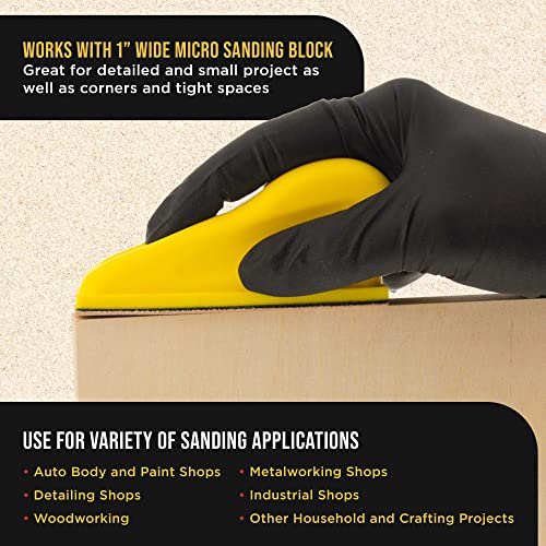 Dura-Gold Premium 1" x 4" Gold Sandpaper Micro Sheets, 320 Grit (Box of 45) - style: 320 Grit