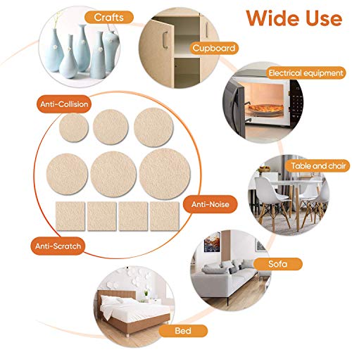 Furniture Pads 300 Pack Furniture Felt Pads for Hardwood Floors, Beige - size: Beige