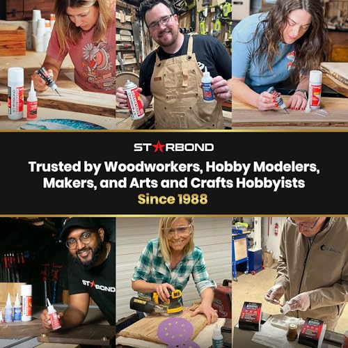 Starbond Super Fast Thin, Premium Instant CA (Cyanoacrylate Adhesive) Super Glue Plus Extra Cap and Microtips, (for Woodturning, Pen Turning, Hobby, Stabilizing, Finish, Inlay) (4 Ounce) - size: 4 ounce