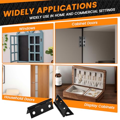 24 Pcs Small Door Hinges, 2 Inch Stainless Steel Mini Folding Butt Hinges - size: 2 Inch, 24Pcs