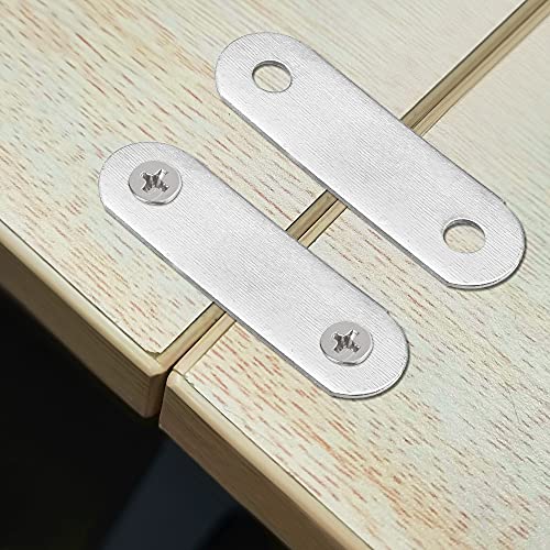 uxcell Repair Plate, 22mmx8mm, Flat Fixing Mending Corner Brace, 10 Pack