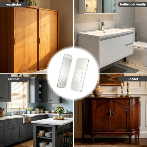 4 Pack Ultra Thin No Drill Magnetic Cabinet Door Catch for Kitchen Cupboard