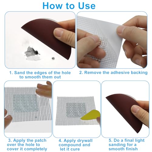Zorfeter 14 Pack Wall Patch Kit, Multiple Sizes 2/4/6/8 Inch
