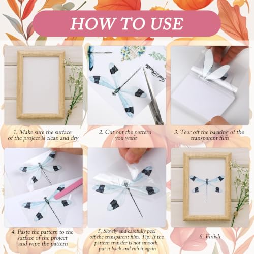 12 Pcs Fall Rub on Transfers for Furniture Crafts 5.9x5.9 Inch - color: Autumn Food