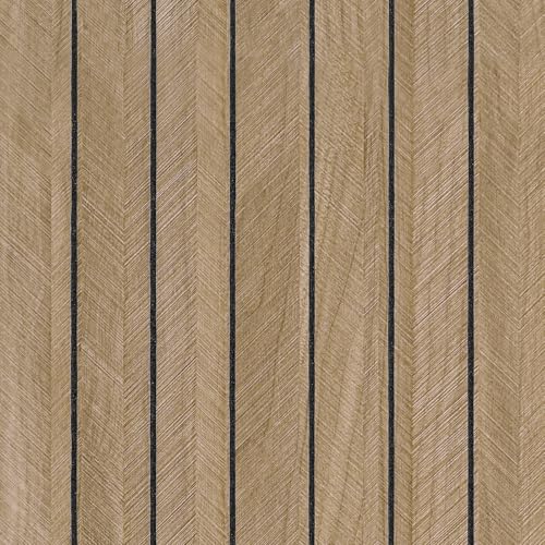 CHIHUT Extra Wide Herringbone Peel and Stick Wall Panel 24"x197" Large Roll Thickened Foam 3D Oak Wood Textured Vinyl Paneling for TV Background Ceiling Brown Self Adhesive Removable Wood Slat Panels - size: 24" x 197"