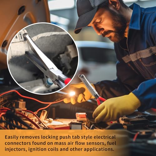 5 Pieces Electrical Disconnect Pliers for Cars, Automotive Electrical Plug Connector Disconnect Tool and Connector Separator and Hose Clamp Pliers - style: Electrical Disconnect Pliers Set 7