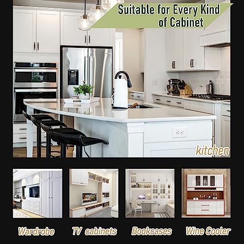 50 Pack 25 Pair 1-1/4 inch Overlay Self Slow Closing Door Hinges - Face Frame Cabinet Concealed Hinges with Built-in Damper, 3 Way Adjustability - color: 50PACK, size: 1-1/4 in. Overlay