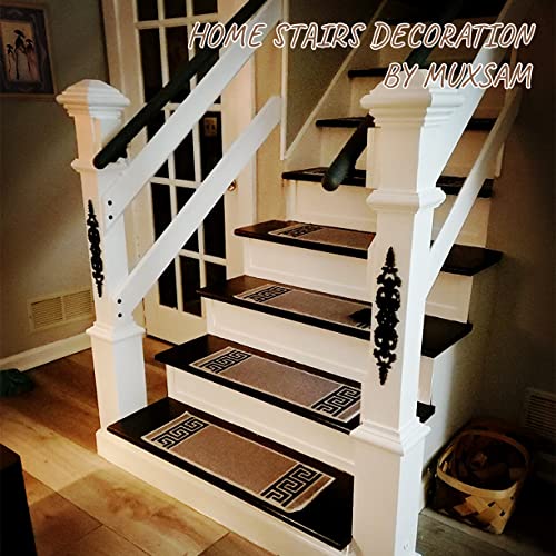1Pc Wood Carved Appliques Long Wooden Carving Onlays Decals for Furniture - color: 1-Pack, size: 12.99" x 2.36"