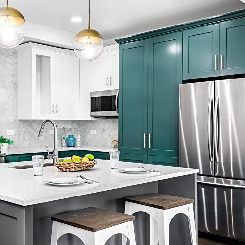 Brushed Nickel Cabinet Handles Drawer Pulls 3.75 Inch CC 10 Pack - color: Brushed Nickel Square T-Shaped, size: 3-3/4" Hole Center
