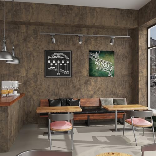 48x197in Extra Wide Concrete Wallpaper Peel and Stick Dark Brown Cement Countertop Contact Paper Waterproof Vinyl Wrap Matte Thick Bubble-Free Design Self-Adhesive Wall Sticker Retro Industrial Style - color: Dark Brown, size: 48" x 197"