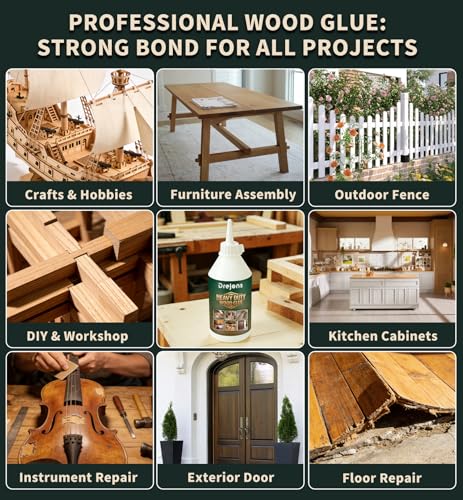 Wood Glue for Furniture Heavy Duty 8.45 fl.oz Strongest Wood Glue