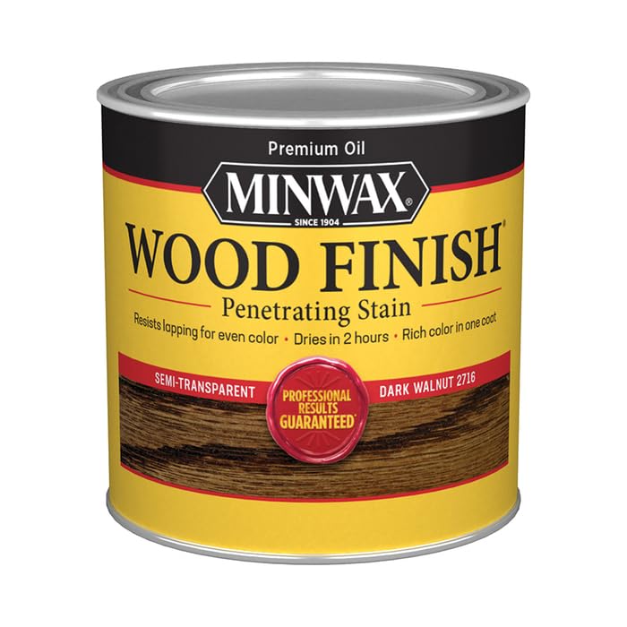 STAIN MINWX8OZ DK WALNUT