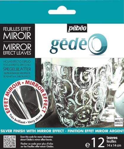 Real 24K Silver Leaf: with Our Gédéo 24k Silver Sheets, You can Enhance Your Masterpiece with a high-Shine, Mirror-Like Touch for a Stunning Effect - color: Silver