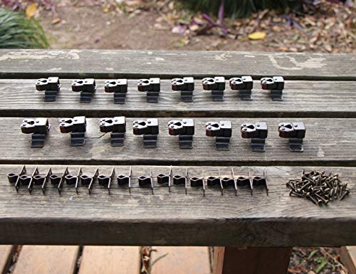 Double Roller Catch with High Feet Copper, Steel Latch 1.9"L with Screws for Cabinet Cupboard Closet Door, Metal Hardware (Set of 16) - color: Copper