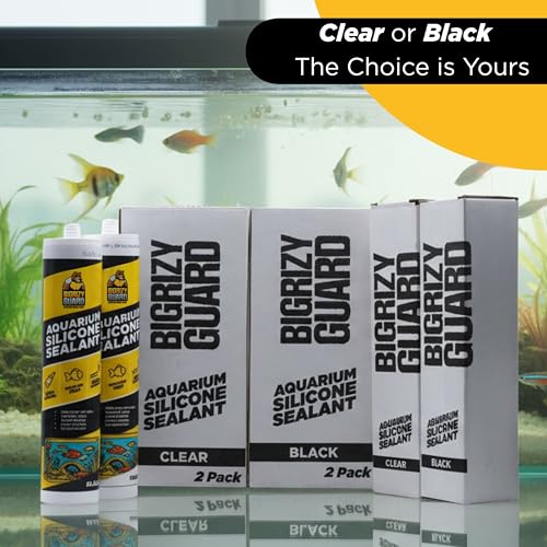 Aquarium Silicone Sealant Black 2x10.14 Fl oz Cartridge - Aquarium Safe Silicone for Fish & Plants | 100% Waterproof, Premium, Non-Toxic, Solvent Free, Strong Bond, Fast Curing (2 Pack) - size: 2 Pack