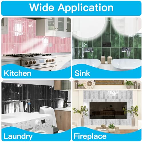 Art3d Subway Peel and Stick Backsplash, 10-Pack, 11.4" x 9", Smoky Black - color: Smoky Black