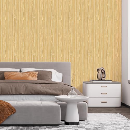 SOON AFTER Striped Wood Peel and Stick Wallpaper, Size 23.6"x236"/Roll - color: Striped JF008, size: 23.6" x 236"