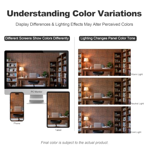 WoveN SounD Acoustic Wall Panels, Teak, 16 Pack, 12x12 in - color: DoubleCell, Teak, 16 Pack