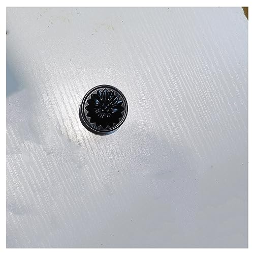 6-Pack Black Vintage Flower Cabinet Drawer Pulls Knobs, Flower Embossing, Dresser Handles, Single Hole