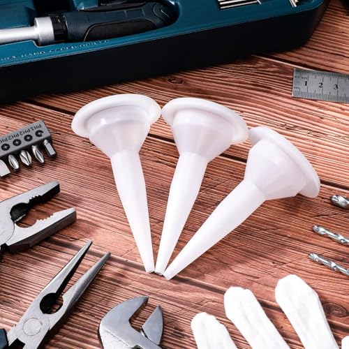 Outus 20 Pcs Caulking Tips Sausage Cone Clack Gun Nozzle Replacement, White - color: White
