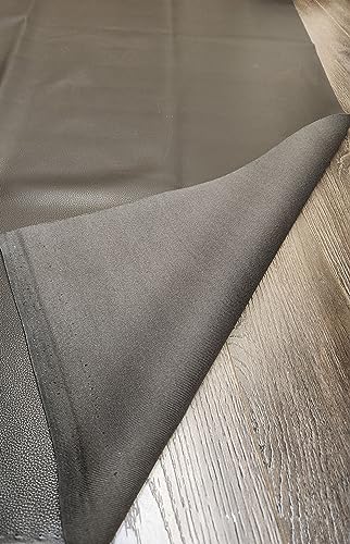 NAT Leathers™ | Black Mini Tumble Grain Faux Leather | Synthetic Pleather 0.9 mm Baby Calf Grain | 1 Yard 54 inch Wide x 36 inch Long | Soft Smooth Upholstery (Black Tumblegrain) - color: Black Pebblegrain