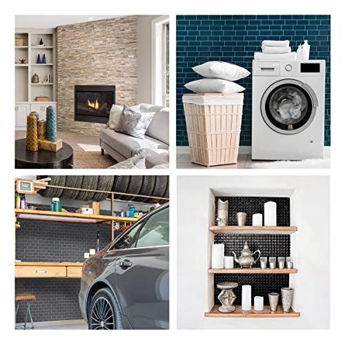Smart Tiles Peel and Stick backsplash, Subway Pure White, 10.95"x9.7" - color: Pure White