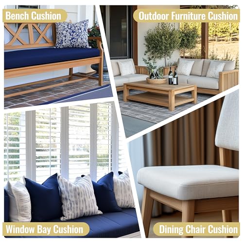 Amgo Custom Cut-to-Size Foam, High Density Replacement, Upholstery Foam Cushion, Polyurethane, Cushion Replacement for Chairs, Couches & DIY Projects (4'' Thick) - size: 4 Inch Thick