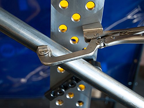 BuildPro Inserta Pliers, ∅5/8" Insert, 2" Throat Depth, 2-3/8" Opening, Table Mounted Clamp, Rear Crank Handle, For BuildPro Welding Tables, PTT522K - size: Throat 2"/Opening 2-3/8"