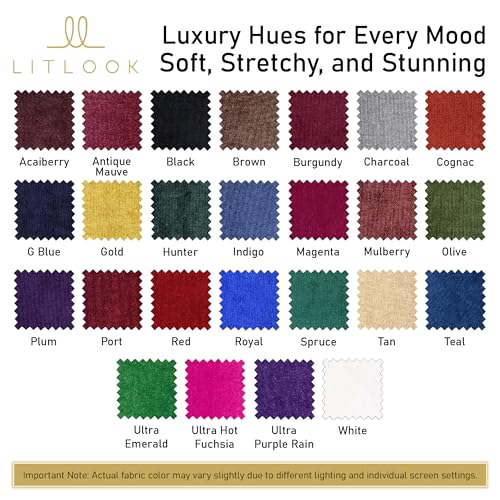 Stretch Velvet Fabric by the Yard - 58/60" Wide Soft Velvety Cloth for Sewing Dresses, Gowns, Upholstery, Costumes and DIY Crafts - 92% Polyester 8% Spandex - Ultra Emerald - 1 Yard - color: Ultra Emerald, size: Precut 1 Yard