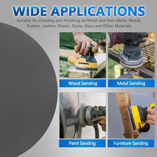 VIBRATITE 24PCS 6 Inch Hook & Loop Sanding Discs, 400-1200 Grit Sanding Pad - size: 6 Inch (400-1200 Grit)