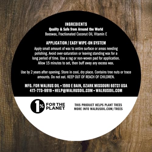 WALRUS OIL - Cutting Board Oil (16oz) and Wood Wax (3oz) Set. for Cutting Boards, Butcher Blocks, Wooden Spoons, and Bowls. 100% Food-Safe.