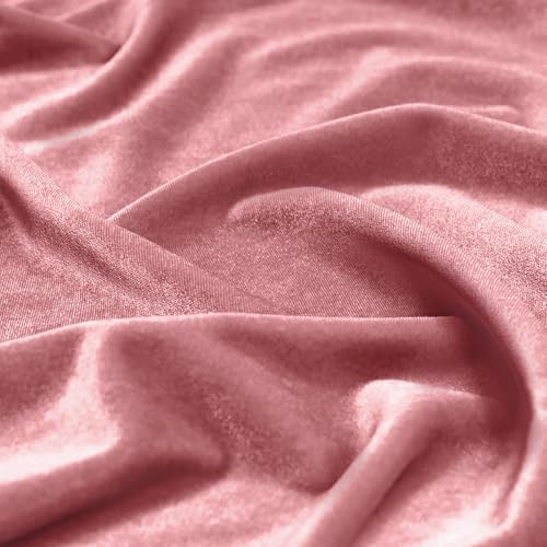 KKJIAF 1 Yard Dusty Rose Stretch Velvet Fabric 60" Wide for DIY Crafts - color: Dusty Rose, size: 1 Yard