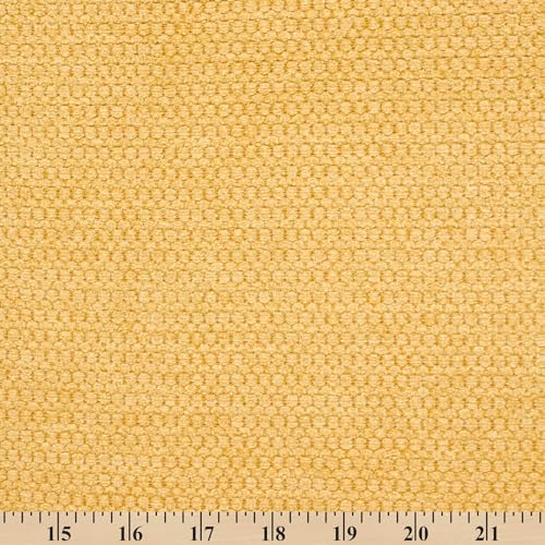 Textured Chenille Jacquard Upholstery Heavy Duty Polyester 58" Fabric by The Yard (Gold, 1 Yard) - color: Gold, size: 1 Yard