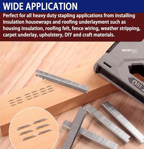 HW HAMWOO 20 Guage Galvanized T/50 Staples,6000pcs - size: Assembly---6000 Pcs