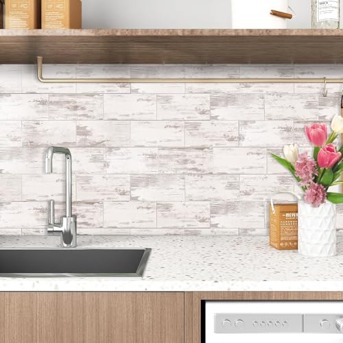 Peel and Stick Backsplash Tile for Kitchen & Bathroom Walls - Waterproof Smart Renter Friendly Sticker - color: Polished Eurasia Silver - Gray