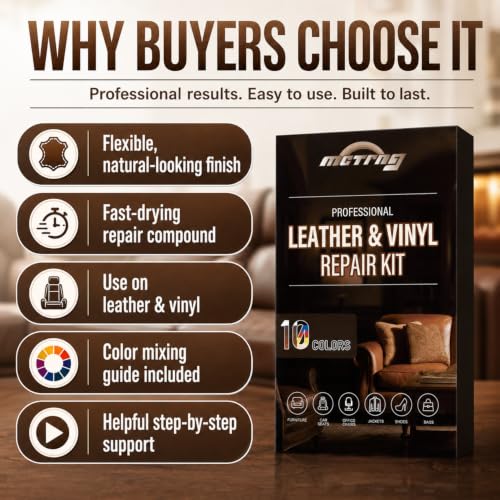 Leather & Vinyl Repair Kit for Car Seat & Interior, Furniture, Couch, Sofa - color: Multicolor