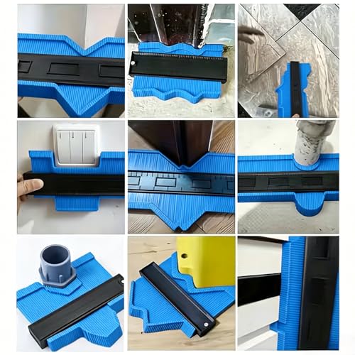 1pc 5 Feet Contour Gauge Tool - Adjustable Irregular Shape Duplicator for Precise Corner Profiling. Essential Template Maker for Carpets, Tiles, Laminate Flooring & DIY Woodworking